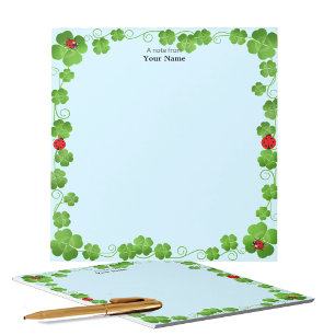 Bloc-note Coccinelles et trèfles à quatre feuilles Simple
