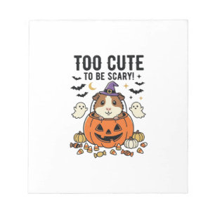Bloc-note Cochon d'Inde d'Halloween Trop Mignon Pour Être Ef