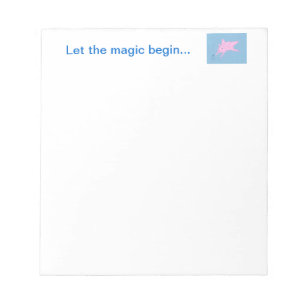 Bloc-note Cochon rose Faisant Blue Stars Notepads