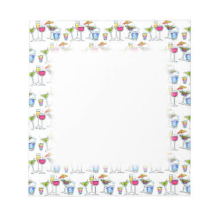 BLOC-NOTE COCKTAILS HAUT VERRE NOTEPAD