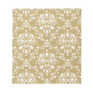 Bloc-note Cocoa and Cream Damask