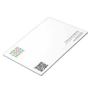 Bloc-note Code QR personnalisé pour votre entreprise avec lo