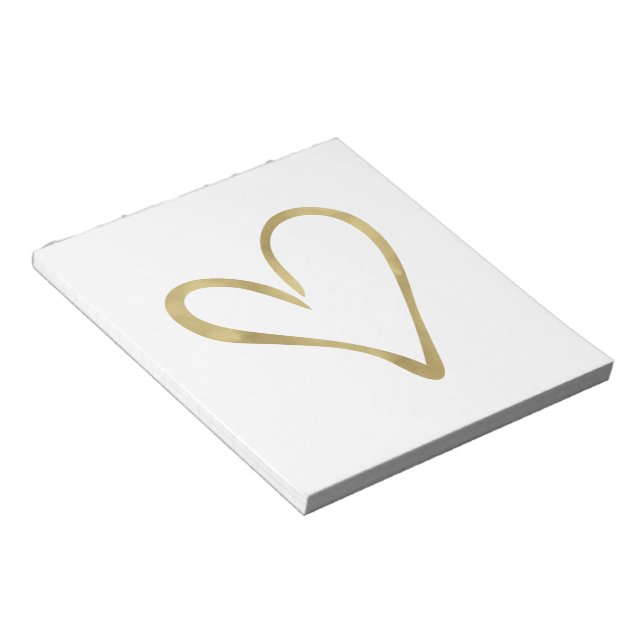 Bloc-note Coeur d'or (Incliné)