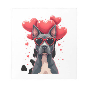 Bloc-note Cœur drôle de Pitbull pour la Saint-Valentin Papa