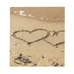 Bloc-note Coeurs de coeur amour personnalisé Anniversaires