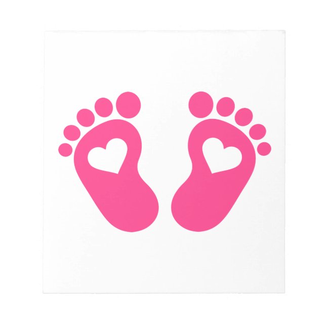 Bloc-note Coeurs de pieds de bébé (Devant)