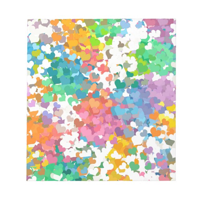 Bloc-note Coeurs Pastel Confetti (Devant)