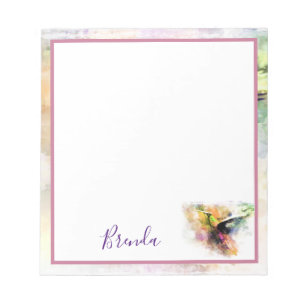 Bloc-note Colibri à l'aquarelle