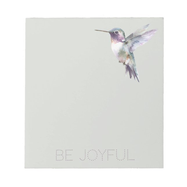 Bloc-note Colibri vert pourpre joyeux (Devant)