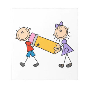Bloc-note Colle Enfants Avec Crayon