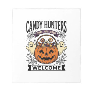 Bloc-note Collectionneur de bonbons Halloween Gravure vintag