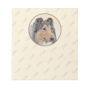 Bloc-note Collie (Rough) Peinture - Cute Original Chien Art