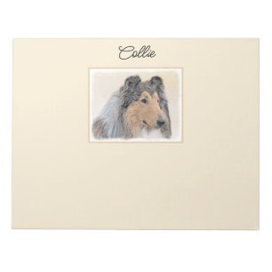 Bloc-note Collie (Rough) Peinture - Cute Original Chien Art