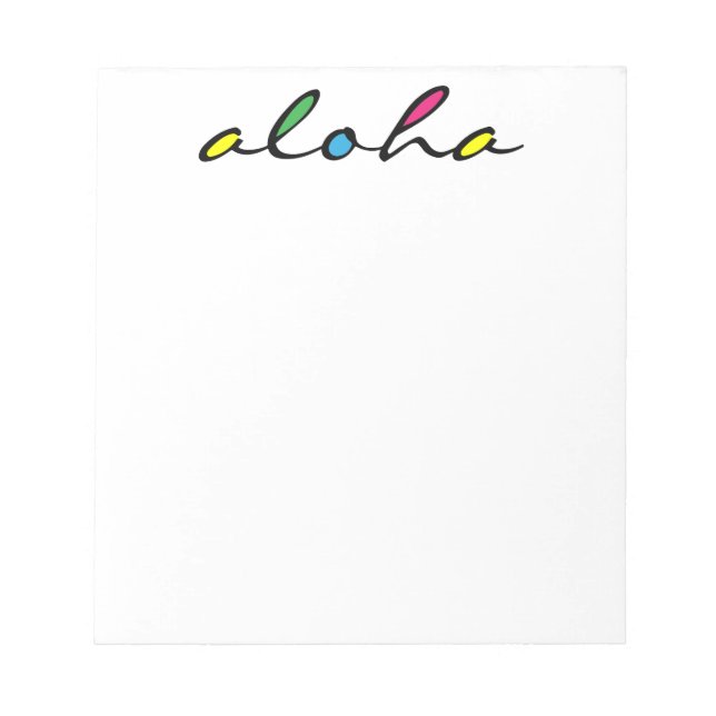 Bloc-note coloré ALOHA (Devant)