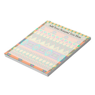Bloc-note Coloré Chevron Zig Zag Tribal Aztec Ikat Motif
