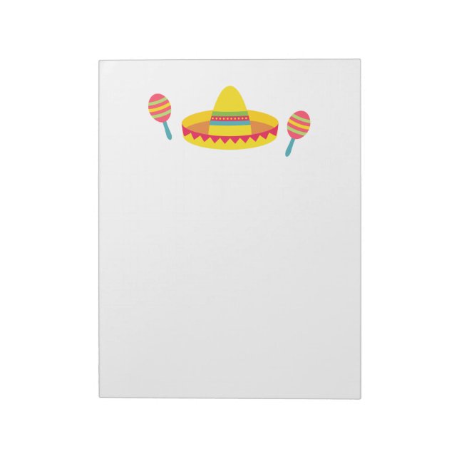 Bloc-note Colorée Fiesta Sombrero Casquette Maracas (Tourné)
