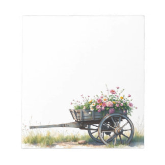 Bloc-note Colorful Watercolor Spring Blooms Floral Notepad