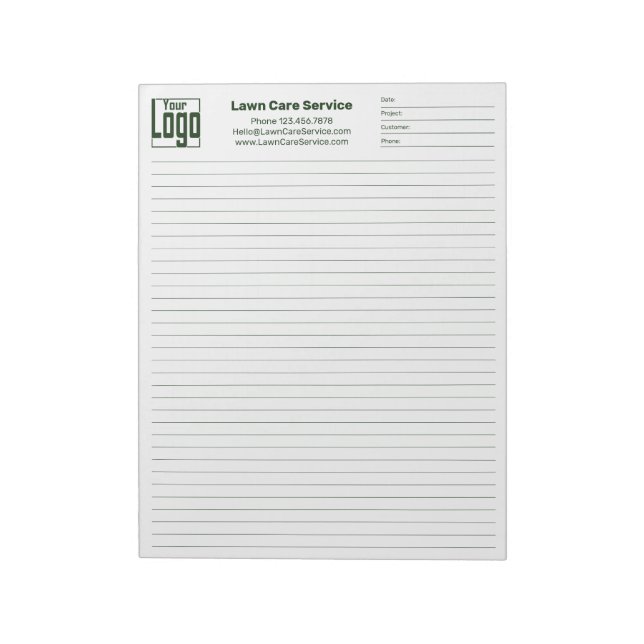 Bloc-note Company Logo College Rule Project Identifier (Tourné)