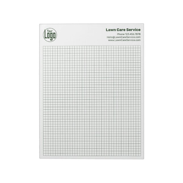 Bloc-note Company Logo Green Grid Graph Calcpad (Tourné)