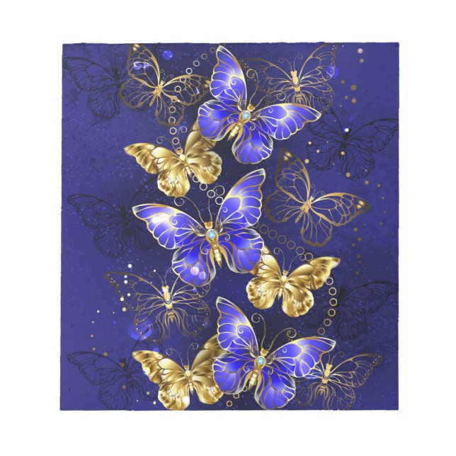 Bloc-note Composition avec papillons Sapphire (Devant)