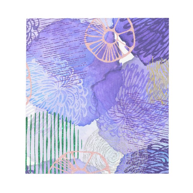 Bloc-note Conception abstraite violette (Devant)