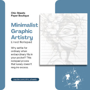 Bloc-note Conception d'art graphique minimaliste Cahier lign