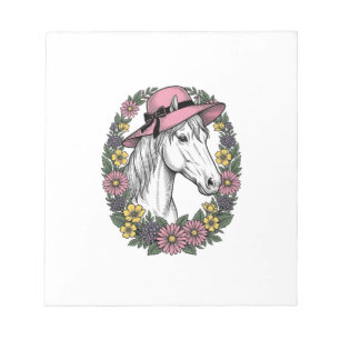 Bloc-note Conception d'art vectoriel de portrait de cheval f
