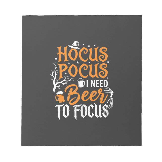 Bloc-note Conception de bière Hocus Pocus Halloween_1 (Devant)