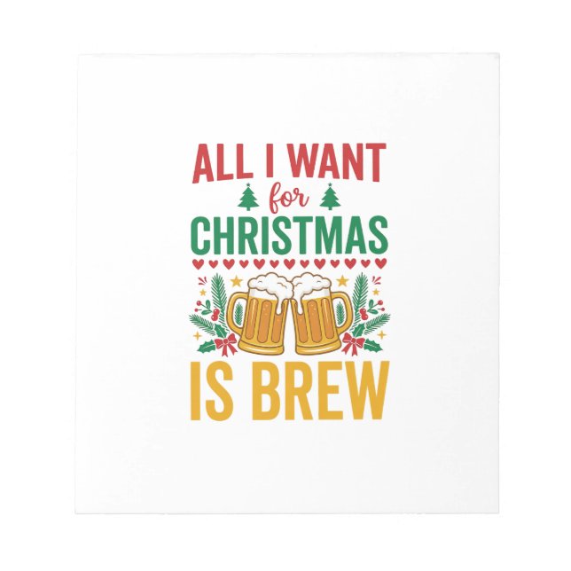 Bloc-note Conception de boisson de vacances Christmas Brew (Devant)