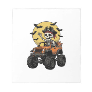 Bloc-note Conception de camion monstre squelette pirate Hall