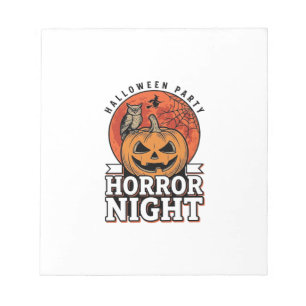 Bloc-note Conception de chemise de citrouille de nuit d'horr