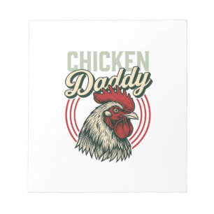 Bloc-note Conception de chemise de coq de papa de poulet vin
