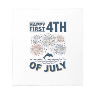 Bloc-note Conception de chemise de feu d'artifice du 4 juill