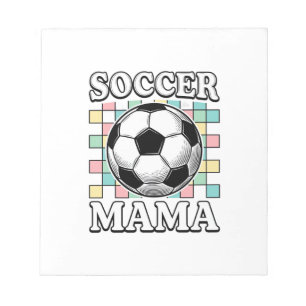 Bloc-note Conception de chemise de gravure de maman de footb