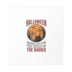 Bloc-note Conception de chemise de lune de maison hantée Hal