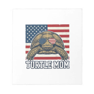 Bloc-note Conception de chemise de maman tortue patriotique