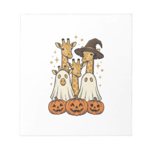 Bloc-note Conception de chemise fantôme de girafe de Hallowe