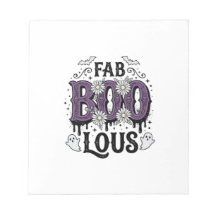 Bloc-note Conception de chemise fantôme vintage Fabulous Boo