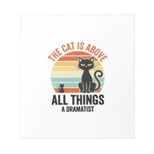 Bloc-note Conception de chemise humoristique de chat dramati