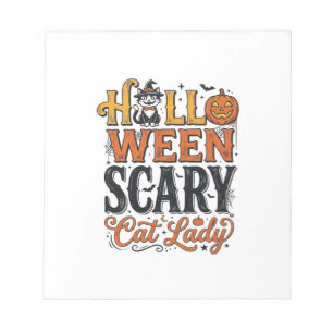 Bloc-note Conception de chemise pour chat vintage Halloween 