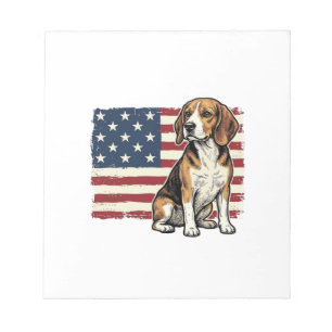 Bloc-note Conception de chemise pour chien de drapeau patrio