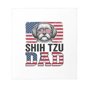 Bloc-note Conception de chemise pour chien patriotique père 