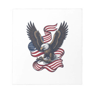 Bloc-note Conception de chemise vectorielle aigle patriotiqu