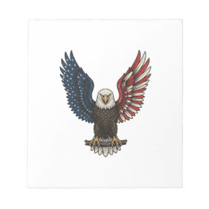 Bloc-note Conception de chemise vectorielle aigle patriotiqu