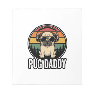 Bloc-note Conception de chemise vectorielle pour chien Pug D
