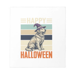 Bloc-note Conception de chemise vintage Happy Halloween Dog 