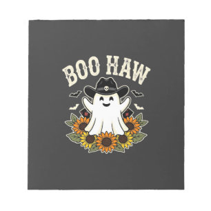 Bloc-note Conception de fantôme Halloween Western Boo Haw