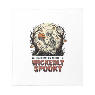 Bloc-note Conception de gravure vintage Halloween squelette 