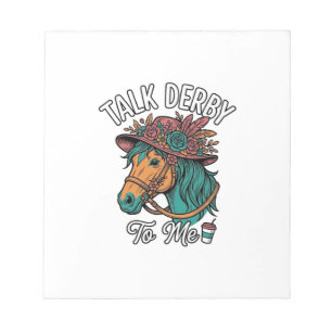 Bloc-note Conception de gravure vintage Talk Derby Horse