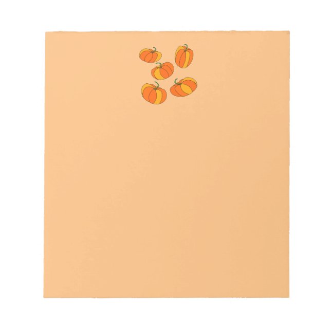 Bloc-note Conception de l'en-tête citrouille sur Orange Note (Devant)